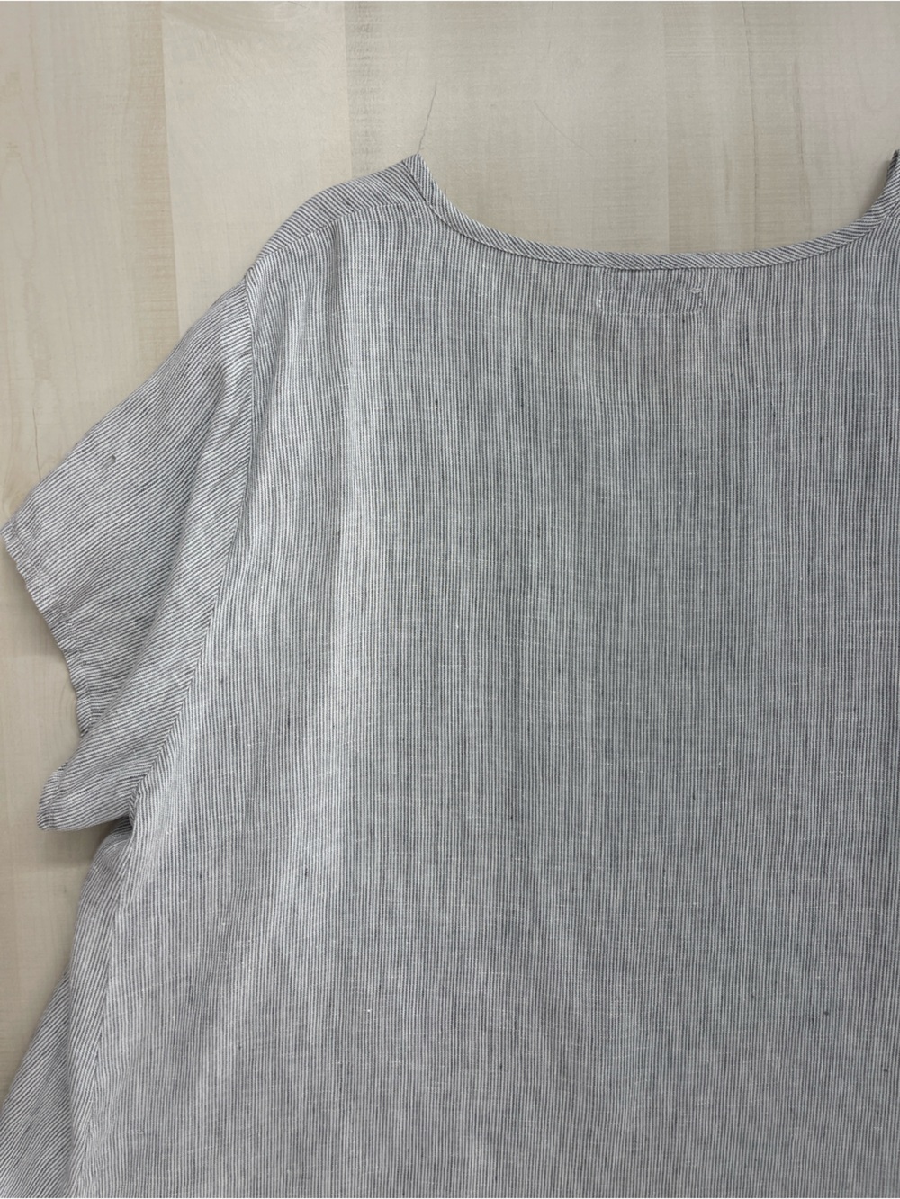 FLAX lagenlook linen striped tunic blouse shirt 2G 22 24 - Picture 6 of 6